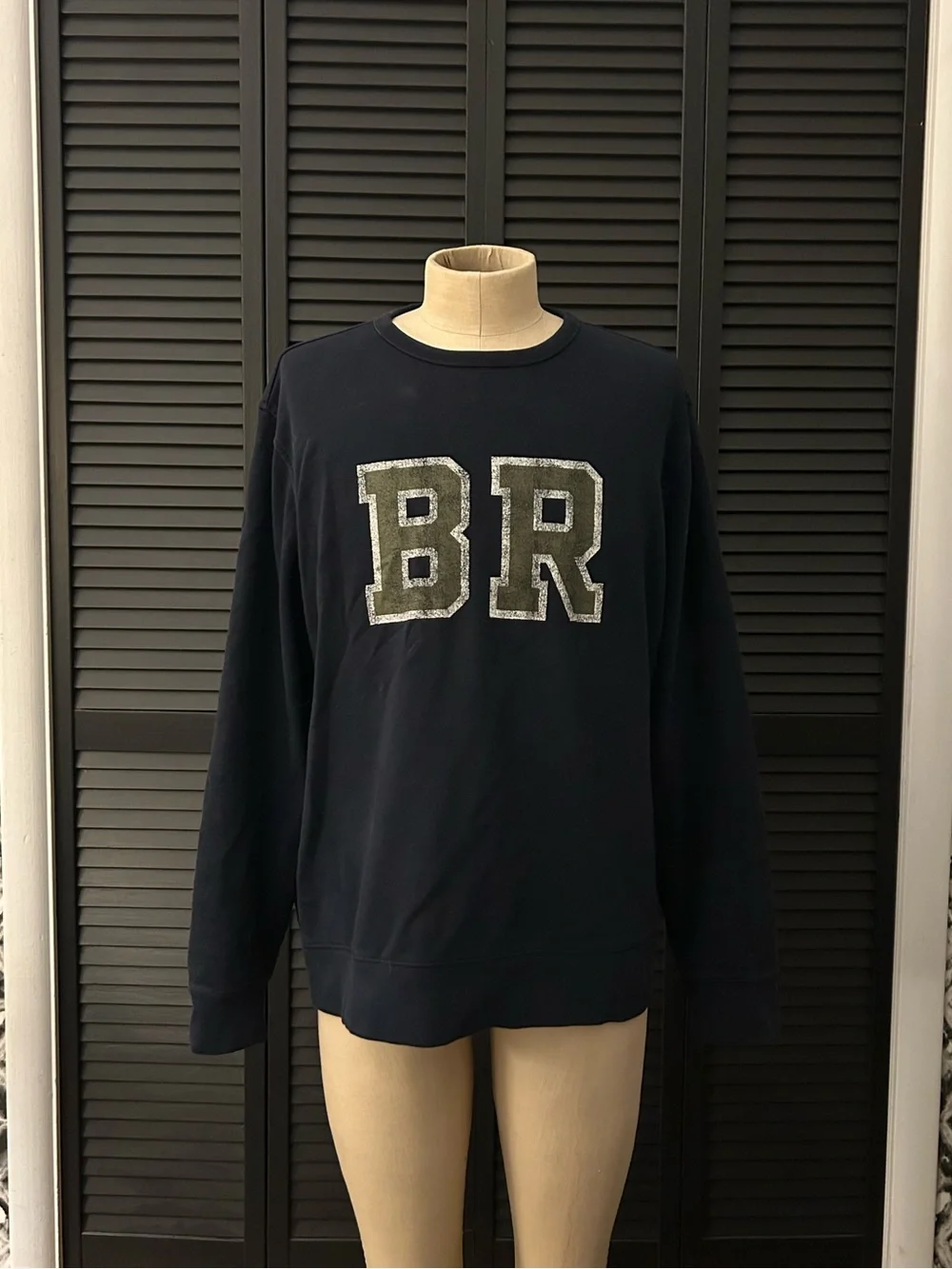 Banana Republic Navy Sweatshirt with 'BR' Applique